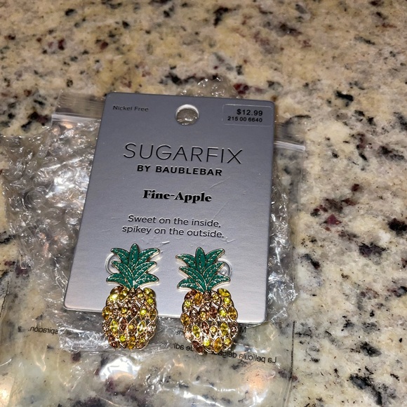 Fine-Apple Baublebar Earrings, gold with yellow and green - Picture 1 of 3